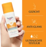 Gebruikerswijze Eucerin Sun Oil Control Gel-Crème SPF 50+ 50ml